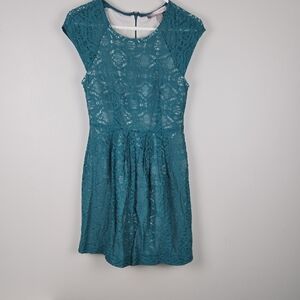 Forever 21 Teal Lace Mini‎ Dress